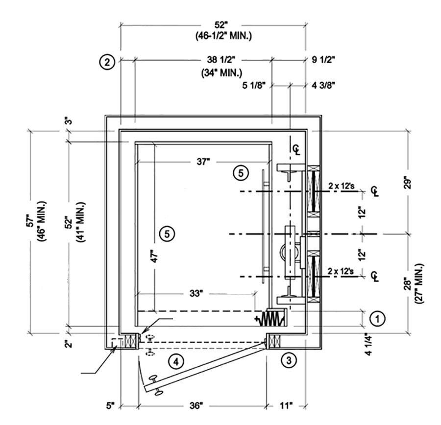  Фрагмент проекта лифтовой шахты. Хабаровск